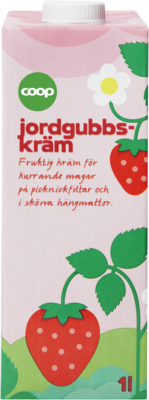 Jordgubbskräm 1L ICA Basic