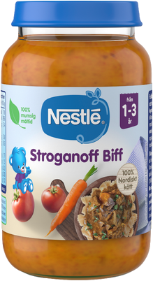 Barnmat Stroganoff Biff 1år 220g Nestle