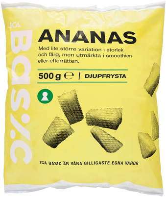 Ananas Fryst 500g ICA Basic