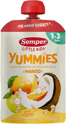 Barnmat Yummies mango 1år 120g Semper