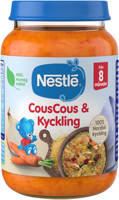 Barnmat Couscous & kyckling 6m 120g Semper
