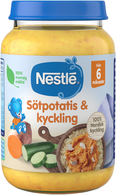 Barnmat Sötpotatis & kyckling 6m 120g Semper