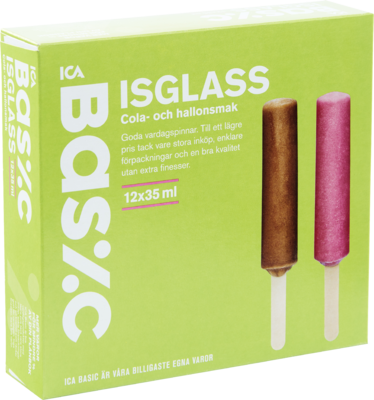 Isglass Cola & hallon 12-p 420ml ICA Basic