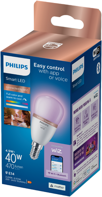 SMART LED WiZ Kron 470lm(40W) E14 Color Dimbar Philips