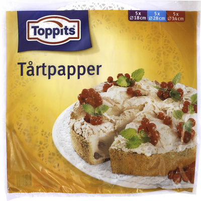 Tårtpapper Rund 15-p Toppits